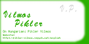 vilmos pikler business card